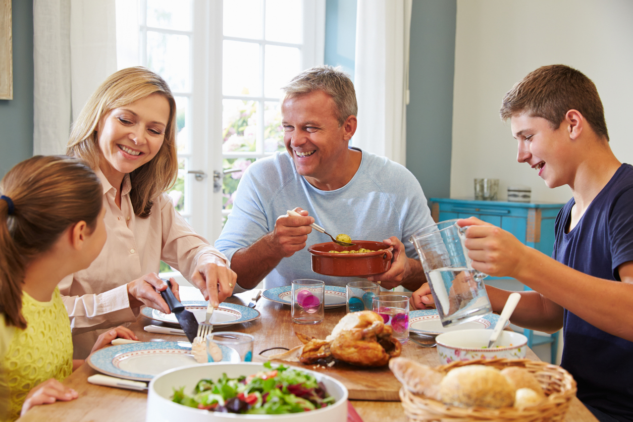 family, hancock insurance, meal, protection, plan, peace